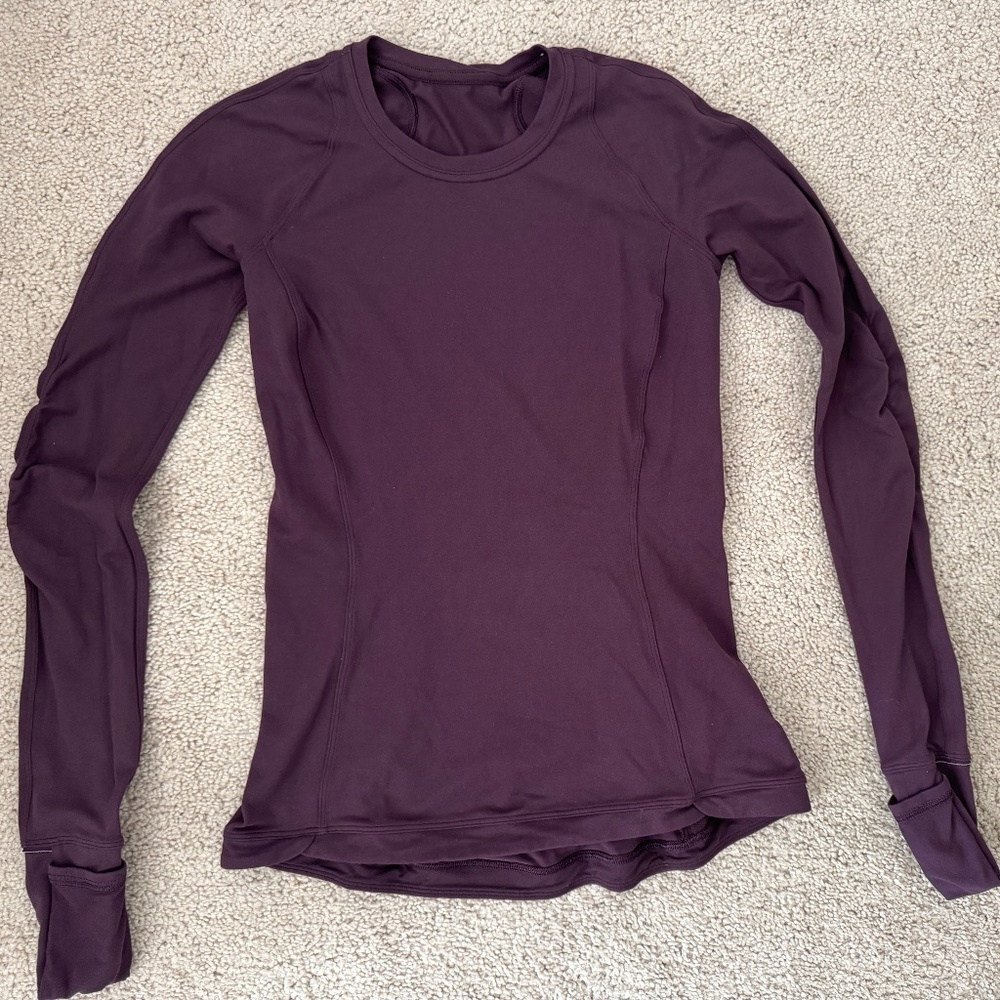 Lululemon Long Sleeve Athletic Top - Plum